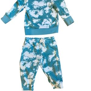 Blue Tie-Dye Sweatshirt and Joggers Set